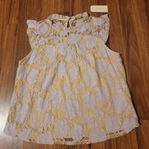 NWT Monteau Purple Lace Blouse - Size XL